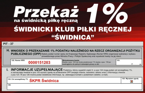 1% dla ŚKPR Świdnica
